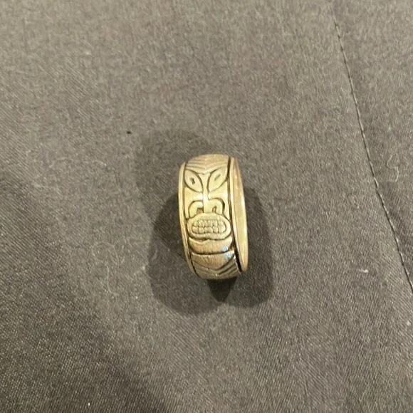 Sterling Tiki Ring